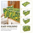thumbnail image 4 of Green and Yellow Color Large Storage Bins with Linen Collapsible Lid Storage Box 16.7 x 12.6 x 11.8in, 4 of 7