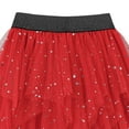 thumbnail image 6 of XAOFW Girls Skirts Layered Elegant Midi Length Star Moon Sequins Flowy Tutu Celebration Ball Gown Soft Comfortable Party Night Skirt, 6 of 7