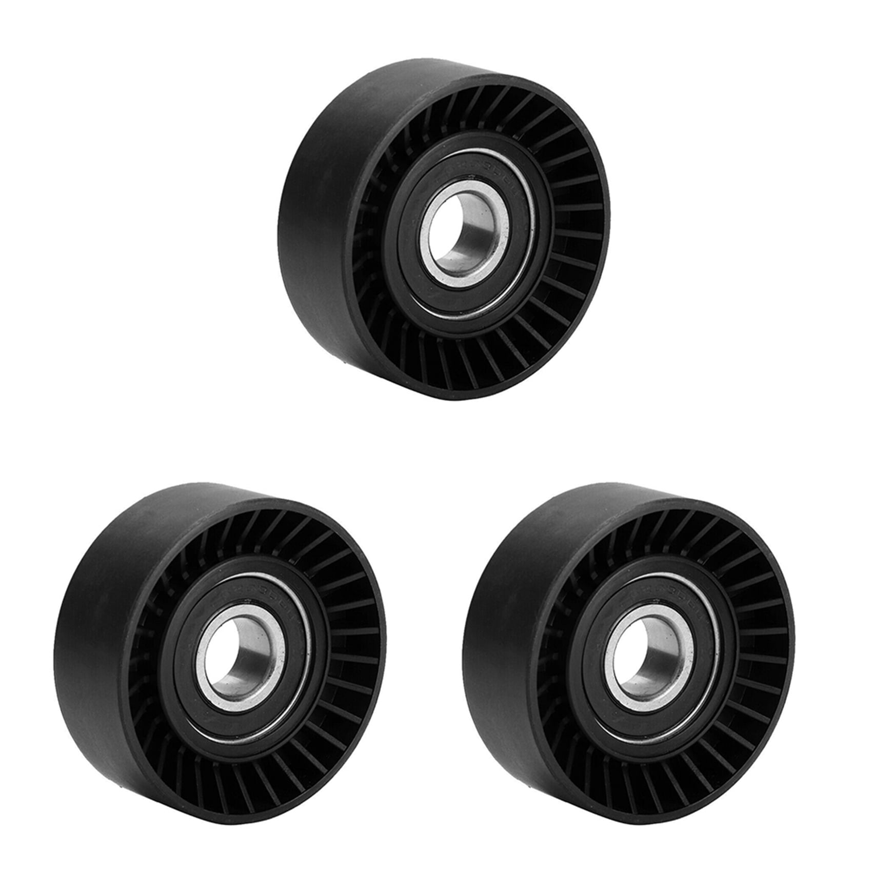 3X Fan Belt Tensioner Pulley V Ribbed Idler for E46 E39 E38 E36 E53