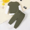thumbnail image 4 of NOLDARES Toddler Baby Boy Clothes Set 2pcs Graphic Print Long Sleeve Sweatshirt Pullover and Casual Pants Fall Winter Outfits Clothing(Green,12-18 M), 4 of 7