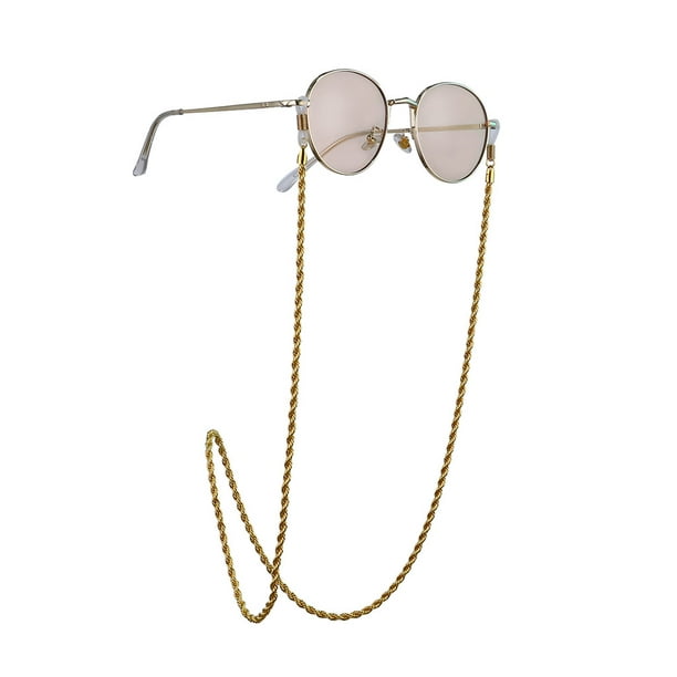 Fashion Chain Metal Twist Neck Wear Shiny Anti-skid Glasses Chain  Sunglasses Accessories Anti-loss Cord