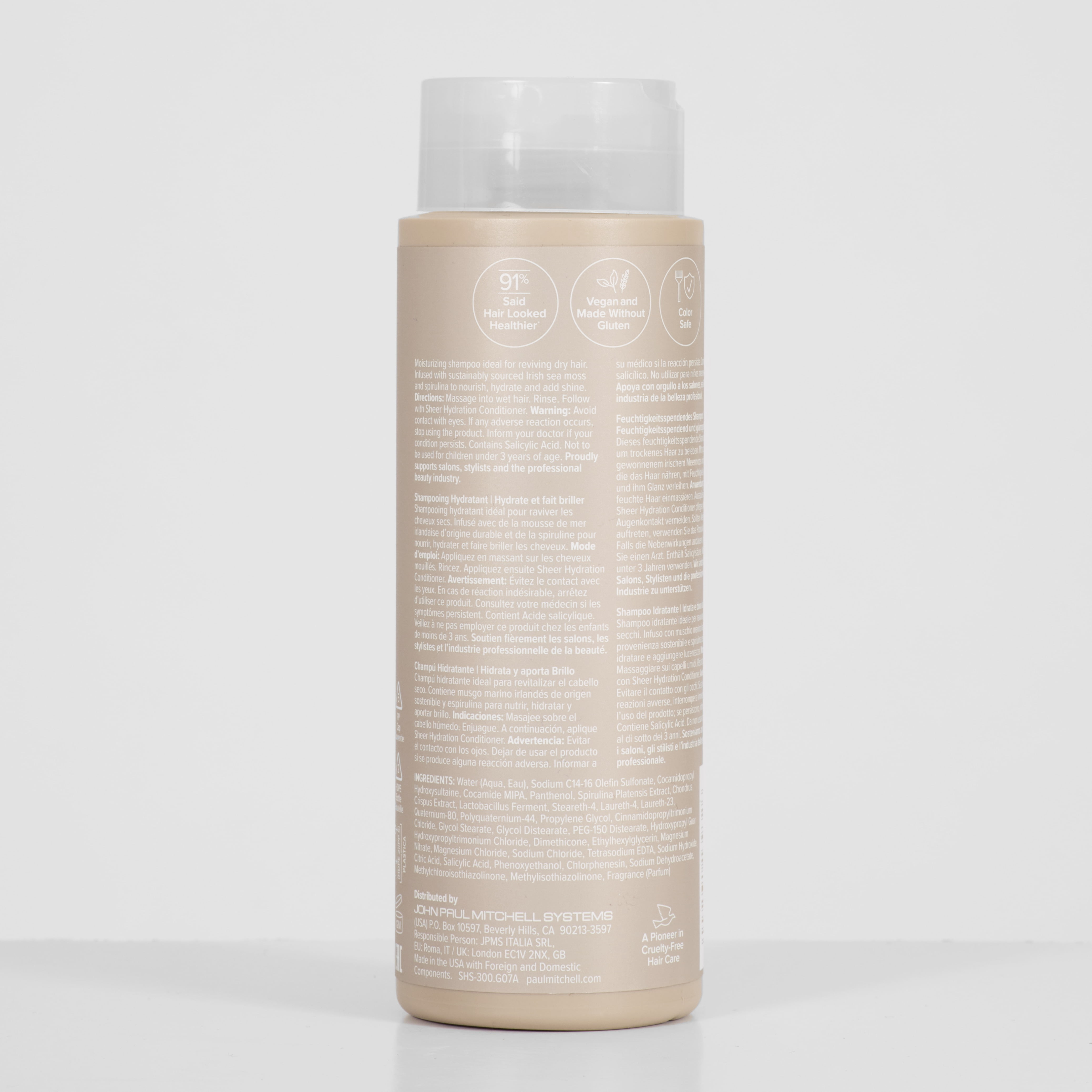 Paul Mitchell Sheer Hydration Shampoo, Moisturizes + Adds Shine, For Dry Hair, 33.8 fl oz