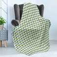 thumbnail image 4 of Flip Flop Soft Flannel Fleece Throw Blanket, Exotic Floral Patterned Shirts and Beach Slippers Summer Fashion, Cozy Plush for Indoor and Outdoor Use, 60" x 80", Pale Green Pale Blue, by Ambesonne, 4 of 5