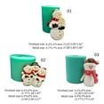 ZPAQI 3D Snowman Silicone Mold for Christmas Candle Making Resin Molds