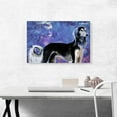 thumbnail image 2 of ARTCANVAS Saluki Dog Breed Blue Purple Canvas Art Print - Size: 26" x 18" (0.75" Deep), 2 of 9
