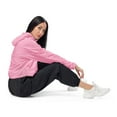thumbnail image 3 of Pink Women’s cropped windbreaker (Black, XS), 3 of 3