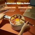 thumbnail image 3 of 1.6L Electric Hot Pot 110V Electric Cooker Skillet Non-Stick Rapid Noodles Cooker with Steamer Lid for Steak Egg Fried Rice Ramen Soup with 2 Modes Temperature Control, 3 of 8