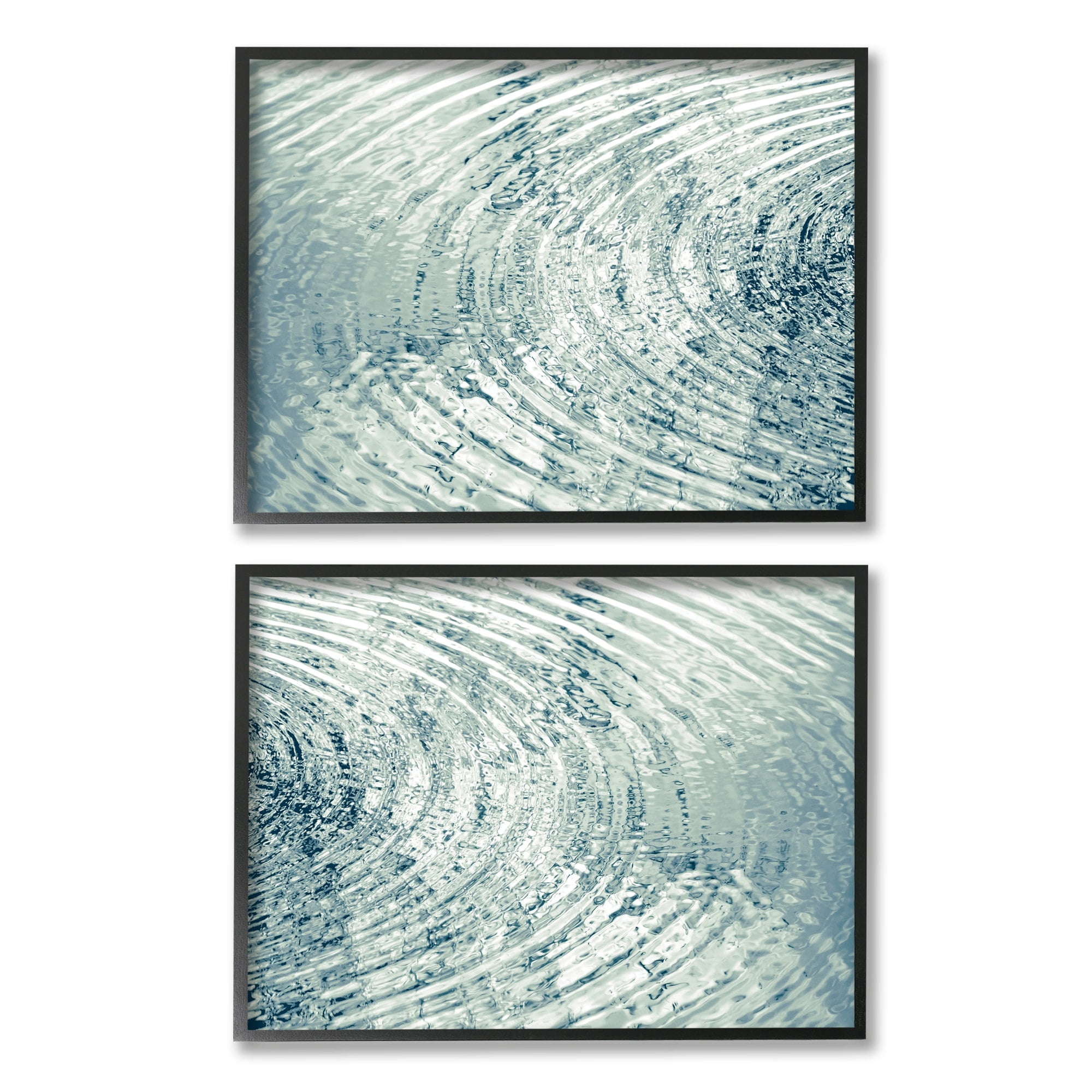 Stupell Industries Symmetrical Ripples in Water Blue Light Reflection,2pc, each 11 x 14,Designed by Maggie Olsen