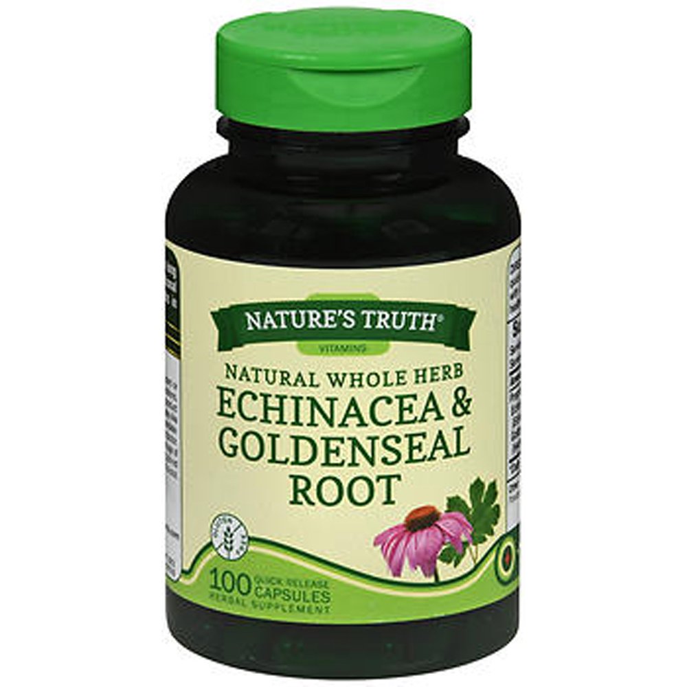 Nature's Truth Echinacea & Goldenseal Root Capsules, 100 Count