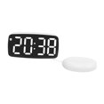 thumbnail image 1 of Reloj digital de gran , ideal para regalos, fácil de leer, con alarmas, reloj de escritorio, multifuncional, para sala de estar, oficina, Exterior blanco, 1 of 8