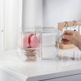 thumbnail image 2 of Cotton Pads and Swabs Holder, Clear Cotton Pad Box with 3-Grid Design for Cotton Swabs, Qtips, Make Up Pads, Sponge Balls and More, 2 of 4
