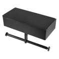 thumbnail image 1 of Portarrollos de papel higiénico Unique Bargains Doble soporte de pared para baño de cocina Negro, 1 of 8