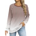 thumbnail image 6 of Topvent Women's Sweatshirts Prints Trendy Crewneck Long Sleeve Shirts Color Block Pullover Tops Comfy, 6 of 7