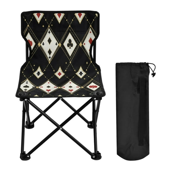 BZSMCE Camping Chairs Modern Gothic Card Elegance Pattern Folding chair