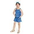 thumbnail image 2 of Wonder Nation Baby and Toddler Girl Tank and Shorts Outfit Set, 2-Piece, Sizes 12 Months-5T, 2 of 6