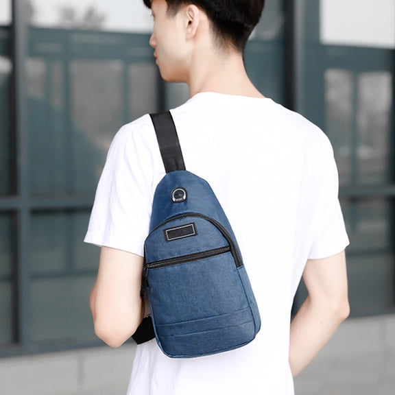 PONPRNGY Small Sling Bag Crossbody Backpack Over the Shoulder Bag for Men Women Travel Outdoors, Lightweight Chest Pack