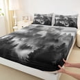 thumbnail image 3 of Feelyou Teen Wildlife Bear Full Size Sheets, Rustic Nature Scenery Bed Sheets, 4pcs, 3 of 7