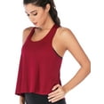 thumbnail image 3 of LELINTA Women Activewear Sexy Open Back Yoga Shirt Workout Sports Gym Tank Tops Vest, Black/ White/ Grey/ Wine Red, S-XL, 3 of 7