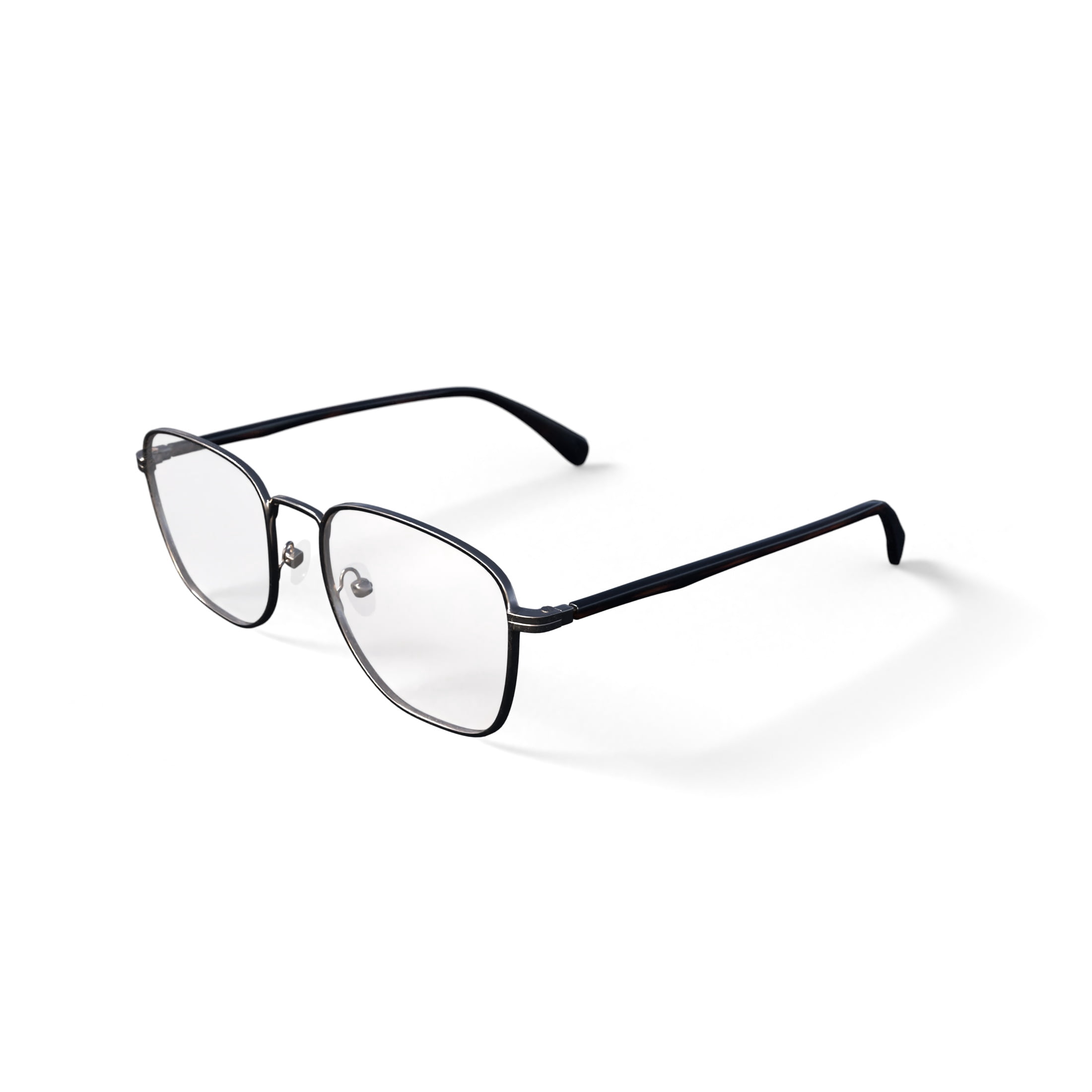 Walmart Men's Larry Square Prescription Eyeglasses with Case, Gold