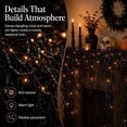 thumbnail image 6 of Halloween Fireplace Decor Set with LED Lights – Black Vine Garland for Mantel Door Frame Window Halloween Decorations Home Decor, 6 of 7
