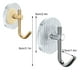 thumbnail image 4 of Advancent Ganchos de pared adhesivos de fácil instalación, adecuados para todos los entornos, sin perforaciones, perchero para colgar Almacenamiento y organización del hogar plata, 4 of 6