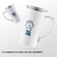 thumbnail image 3 of Toystoory Taza de bebida de acero inoxidable para el hogar, bebida de viaje, té de la leche, bebida, agua, café, taza con asa, reutilizable, lavable Teteras Rosa Toystoory HA081642-02, 3 of 6