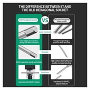T Type Torx Screwdriver Hex Torque Wrench Chrome Hexagonal Spanner Rod Tool Extended T-Socket
