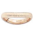 thumbnail image 1 of 925 Sterling Silver Pink Plate Wave Stackable Ring Curved, 1 of 6