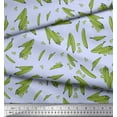 thumbnail image 3 of Soimoi Blue Moss Georgette Fabric Green Peas Vegetable Print Sewing Fabric Yard 42 Inch Wide, 3 of 3