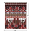thumbnail image 5 of Red Boho Tribal Diamonds and Rectangles Pattern Shower Curtain 72"x84" ,Bathroom Decorative Shower Curtains Set with 12 Hooks,Modern Waterproof Washable Shower Curtain, 5 of 6