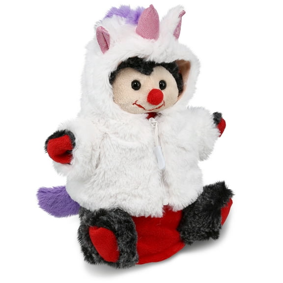DolliBu Ladybug Unicorn Plush Stuffed Animal Hand Puppet Toy - Super Soft Ladybugcorn Dress Up with Removable Plush Unicorn Outfit, Cute Fantasy Wildlife Gift - 8 Inches