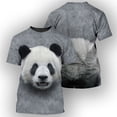 thumbnail image 3 of Camiseta divertida con estampado 3D de oso lindo para hombre, camisetas de manga corta con cuello redondo, ropa de calle de gran tamaño, camisetas casuales para hombre y niño, 3 of 5