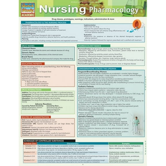 BarCharts: Nursing Pharmacology Guide, Book 1 (Reference Edition) (Paperback)