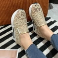 thumbnail image 6 of YLYL Women's Fashion Sneakers Mesh Floral Embroidery Platform Sneakers Breathable Comfortable Casual Wedge Slip on Walking Shoes, 6 of 6