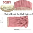 thumbnail image 4 of MY-LADY 5Clips Straight Synthetic Clips in Hair Extensions 3/4 Full Head Clips on Hairpieces for Women 24inch ash pink, 4 of 8