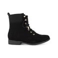 thumbnail image 2 of Karen Scott Womens Clarissae Faux Suede Almond Toe Combat & Lace-up Boots, 2 of 4