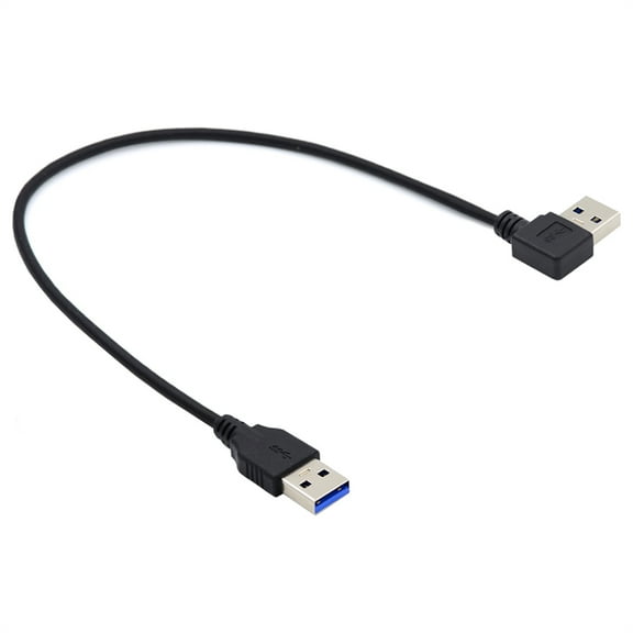 FVH Angled USB 3.0 Type-A Male to Straight 3.0 Type-A Male Data 5Gbps Cable 90 Degree Left Angled 40cm