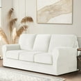 thumbnail image 2 of Stretch Velvet Sofa Cover,Slipcovers for Sofas with Separate Cushions and Backrests Covers, with Elastic Adjustment Band Slipcover, 2 of 9