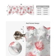 thumbnail image 5 of Red Watercolor Flowers Retro Small Curtain Rod Pocket Short Curtains Home Decor Partition Cabinet Door Window Curtains, 5 of 6