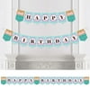 Big Dot of Happiness Let's Be Mermaids - Birthday Party Bunting Banner - Mermaid Party Decorations - Happy Birthday