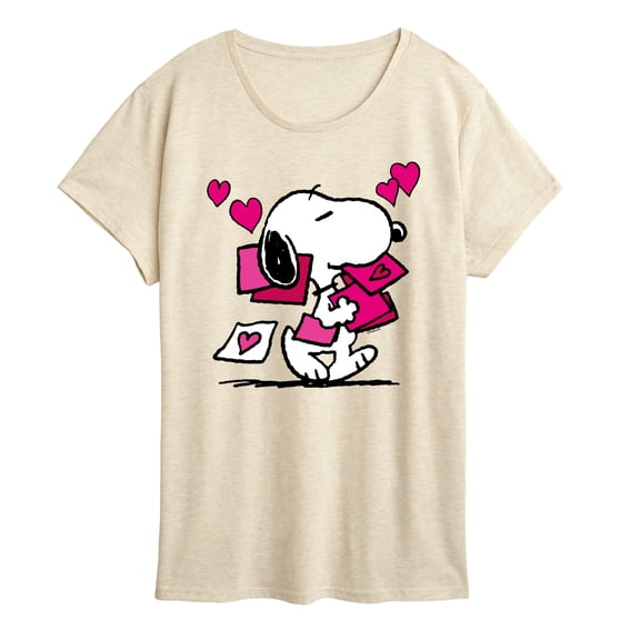 Peanuts - Snoopy Valentines Cards - Women's Short Sleeve Graphic T-Shirt