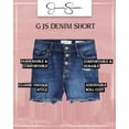 thumbnail image 5 of Jessica Simpson Stretch Denim Shorts for Girls, Washed Vintage Style Jean Shorts, 5 of 7