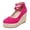 Hot Pink, variant on Women's Boho Espadrille Wedges Cross Strap Closed Toe Sandals on Casual Sandals for Vacation Beach Wedding Red 9