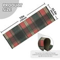 thumbnail image 3 of Plaid in Green Red Yellow Bedside Runner Rug 2'x 6' Non Slip Carpet Floor Mat Area Rug, 3 of 8