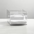 thumbnail image 3 of mDesign Deep Plastic Closet Storage Organizer Bin with Handles - 4 Pack - Clear, 3 of 9