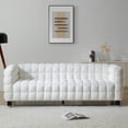 thumbnail image 2 of Emma Luxurious Faux Leather Sofa in Cream, 2 of 2