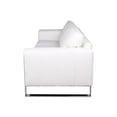 thumbnail image 4 of Maklaine 20" Modern Leather Fitted Back Sofa with Metal Leg in White, 4 of 15