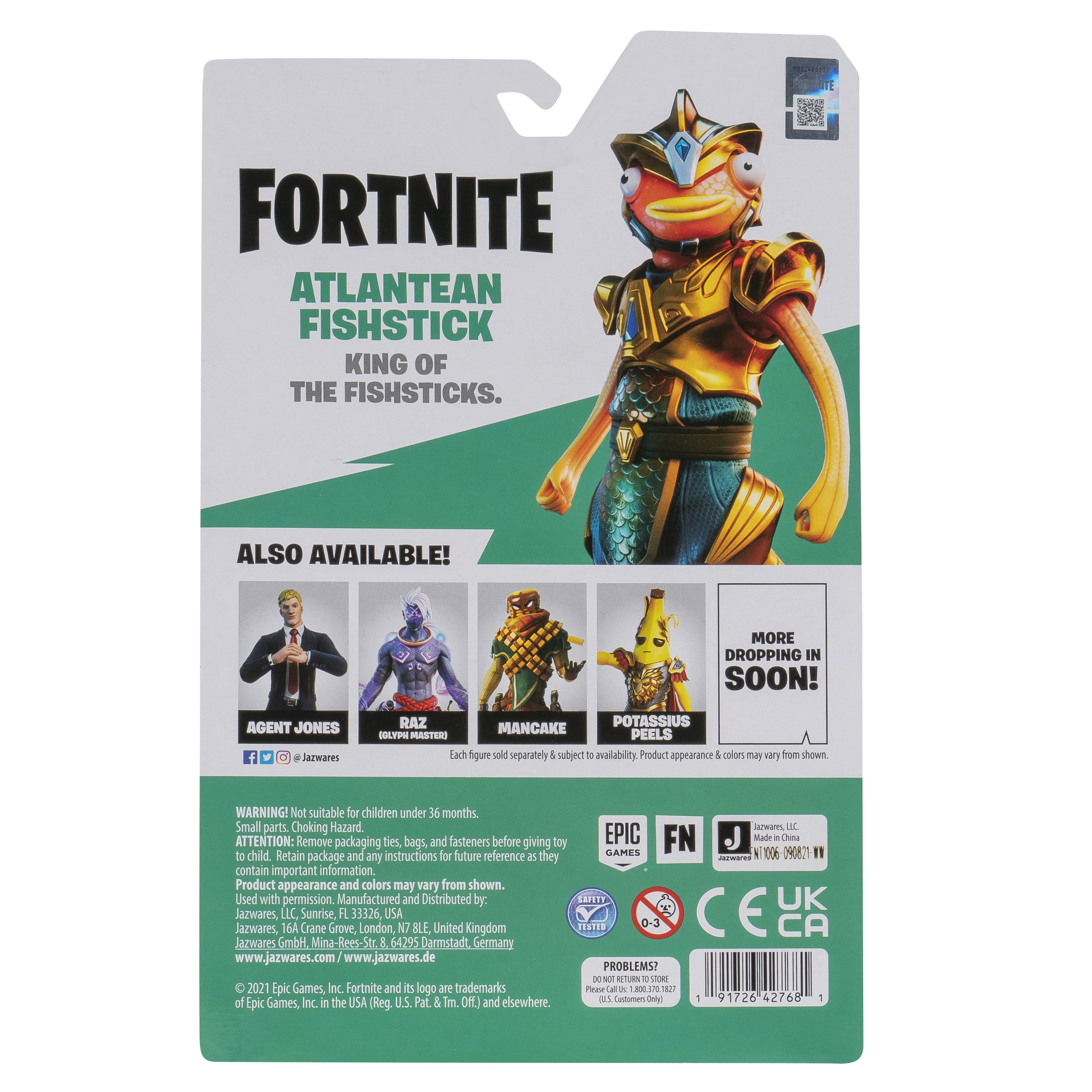 Fortnite Solo Mode - Atlantean Fishstick - 4-inch Highly Detailed Figure with Fish Sticks Harvesting Tool