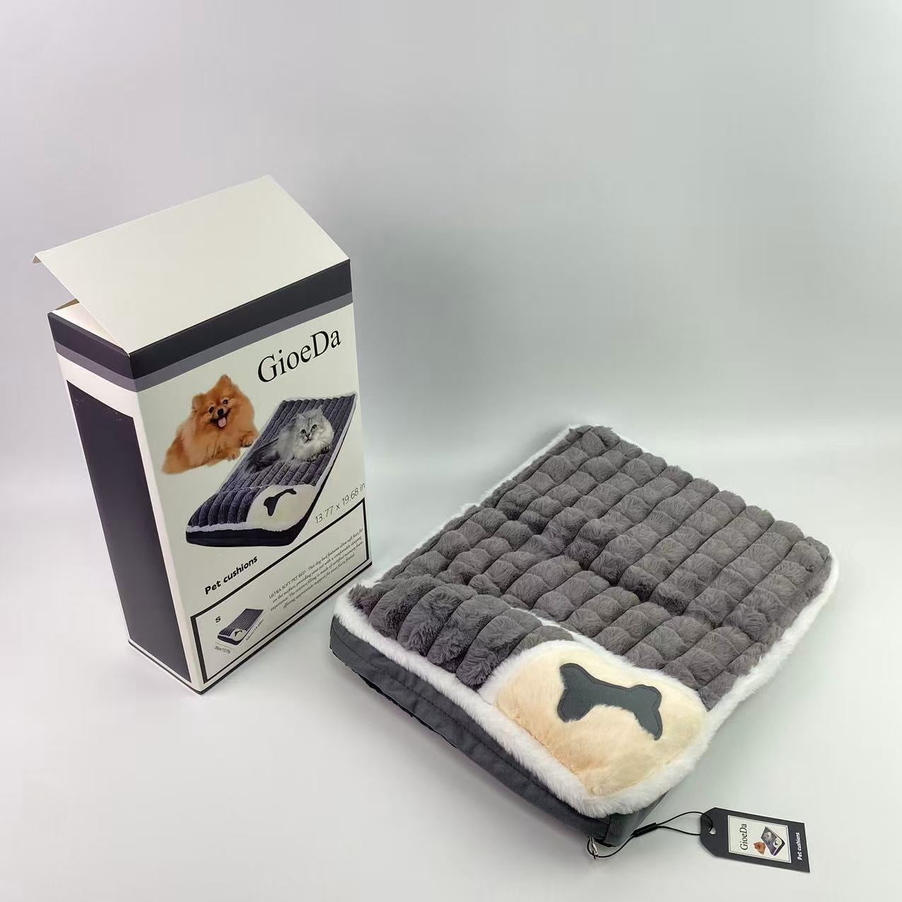 GioeDa Pet cushions,Pets Dog Crate Pad Waterproof Dog Bed Mat Ultra Soft Pet Bed with Removable Washable Cover Anti - 13.77 x 19.68 in