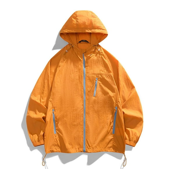 Veste Légère pour Hommes Multi-Poches Randonnée Coupe-Vent, Manteau de Sport à Capuche Coupe Ample pour Escalade Prêt à l'Emploi Décontracté Quotidien